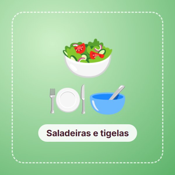 Saladeiras e tigelas com tampa