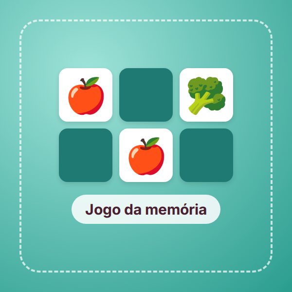 Jogo da memória de frutas e legumes
